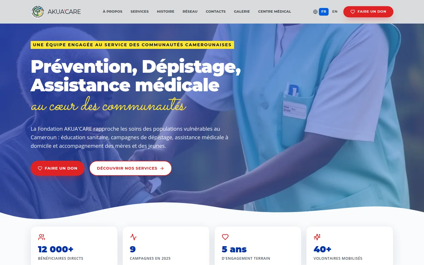 Fondation AKUA'CARE home page
