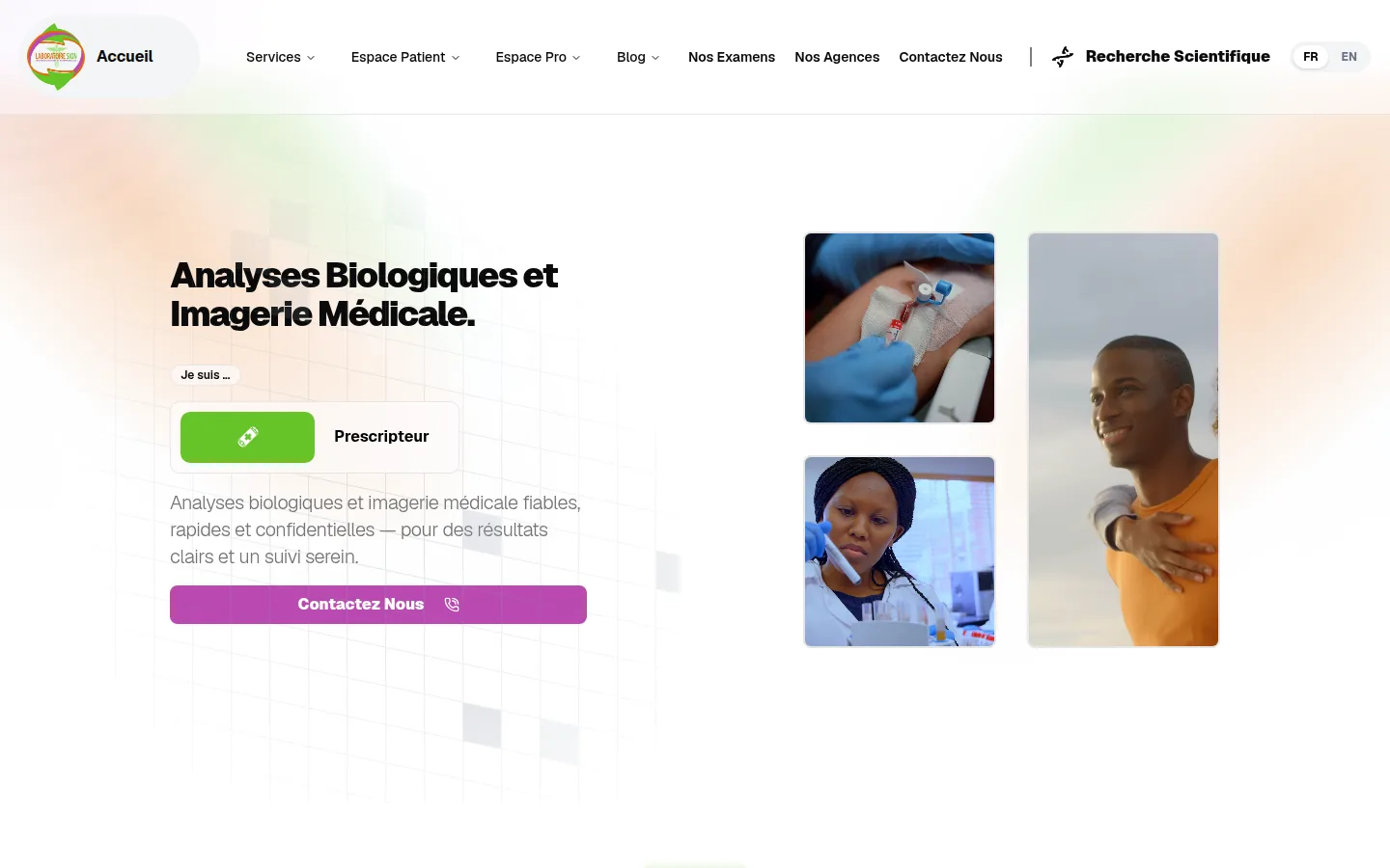 Laboratoires SION public website home page